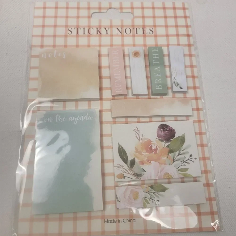 Floral Spiral Journal, Inspirational Sticky Notes, Weekly & Monthly Planner  New